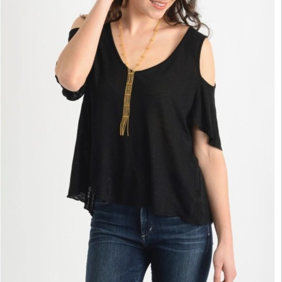 Free‎ People Cold Shoulder Top - Picture 1 of 4